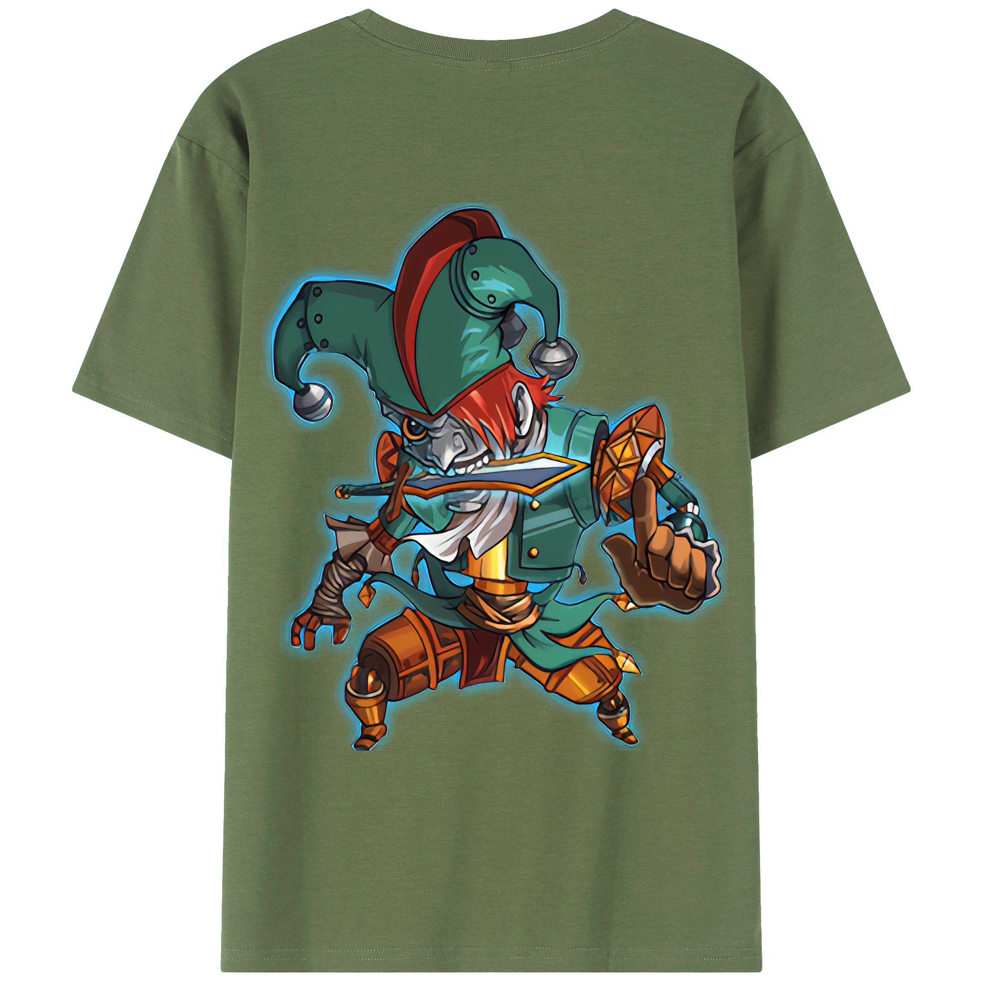 （画像用） リーグ・オブ・レジェンド League of Legends LOL 綿100％ メンズ半袖Tシャツ（バックプリント） 通気性